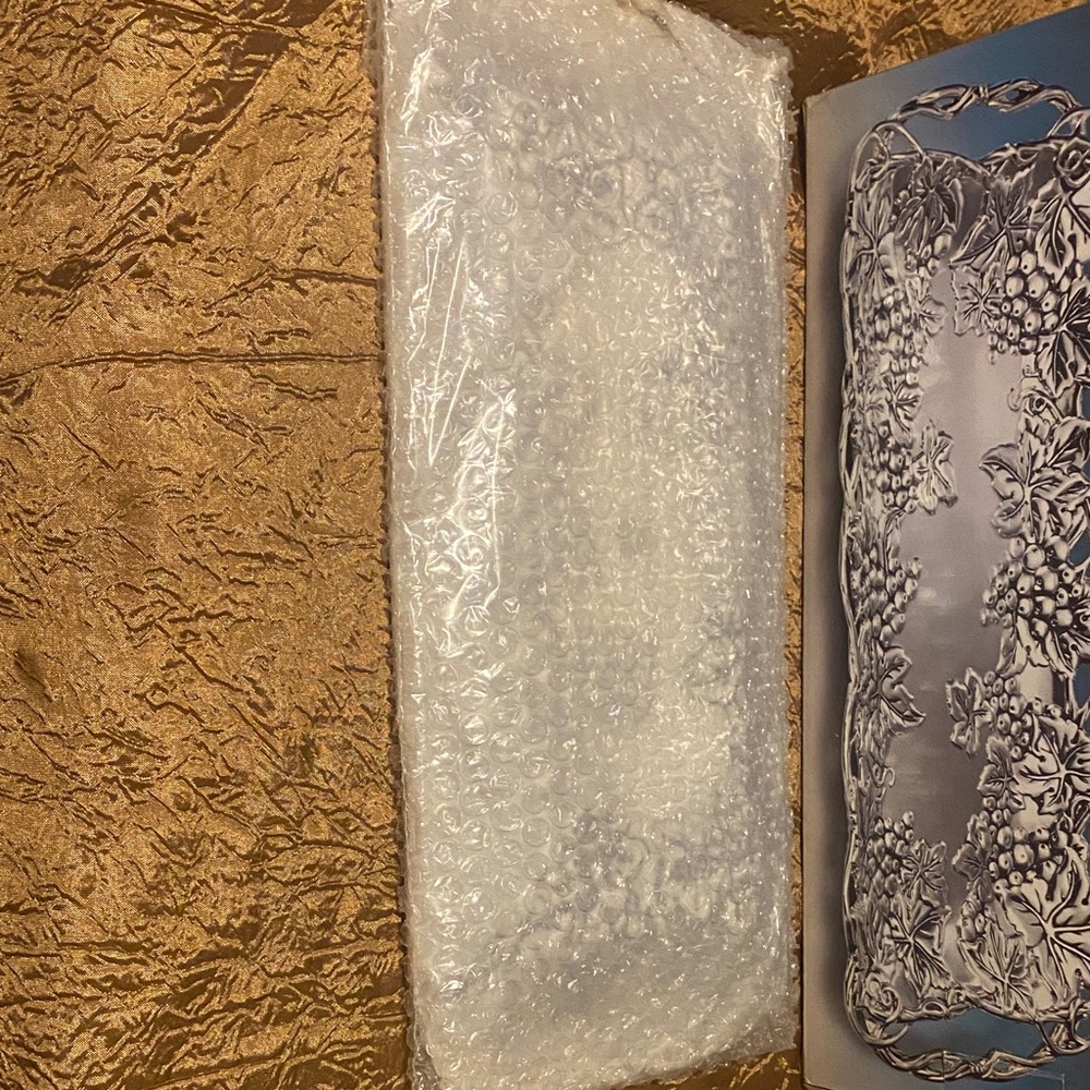 Silver Plated Rectangular Cracker Tray - Picture 2 of 3
